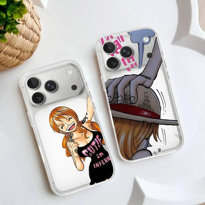 Cute Anime N-Nami Phone Case For IPhone 17 16 15 12 11 Pro Max 14 Plus 13 Mini Clear Cover Soft Funda