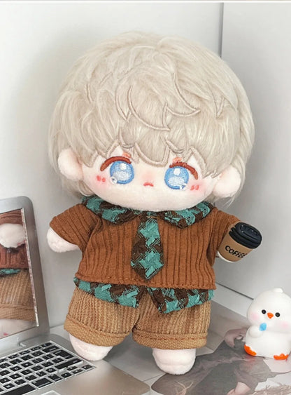 10cm Doll Clothes Blue Brown Changing Dress Game Doll Blouse Pants Suit Photo Prop Playing House Mini Shirt Necktie Pants Toy