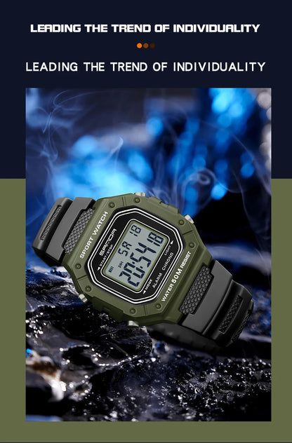 SANDA 2156 Fashion Men's Watches Waterproof Sports Watch For Man Military S-style Shock Stopwatch Shockproof Digital Wristwatch