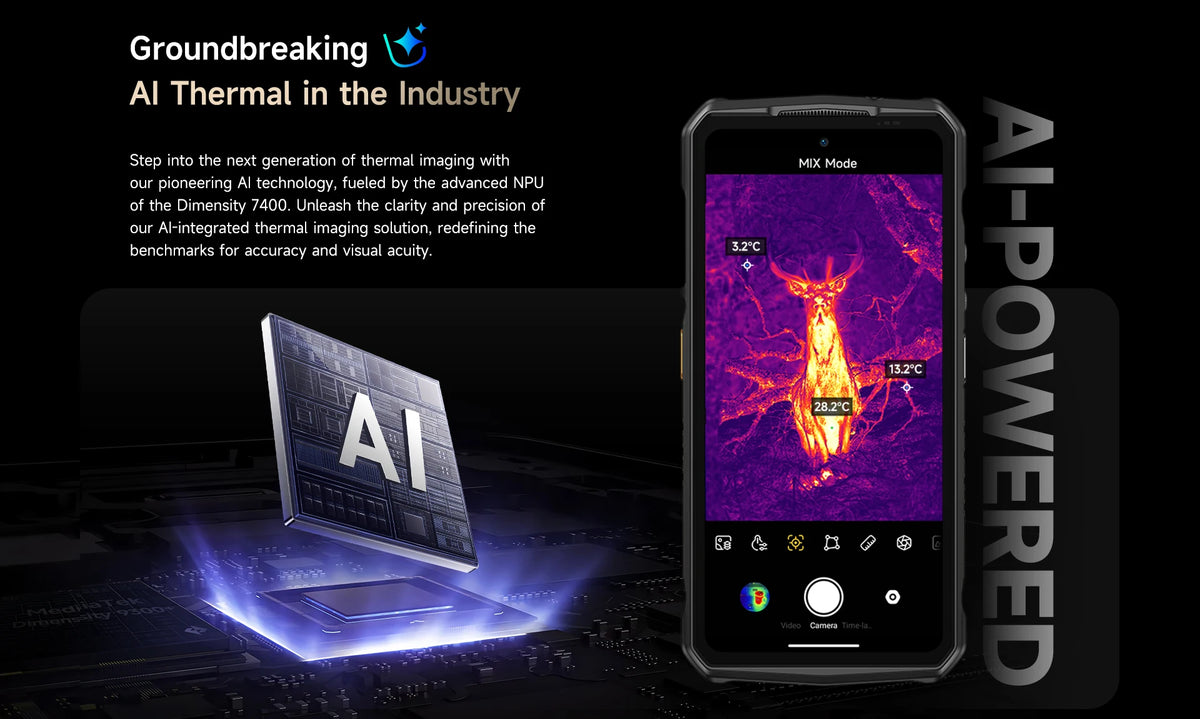 World Premiere Ulefone Armor 29 Pro Thermal Version 5G AI Rugged Phone 21200mAh 120W 64MP Night Vision 6.67" 120Hz 512GB ROM