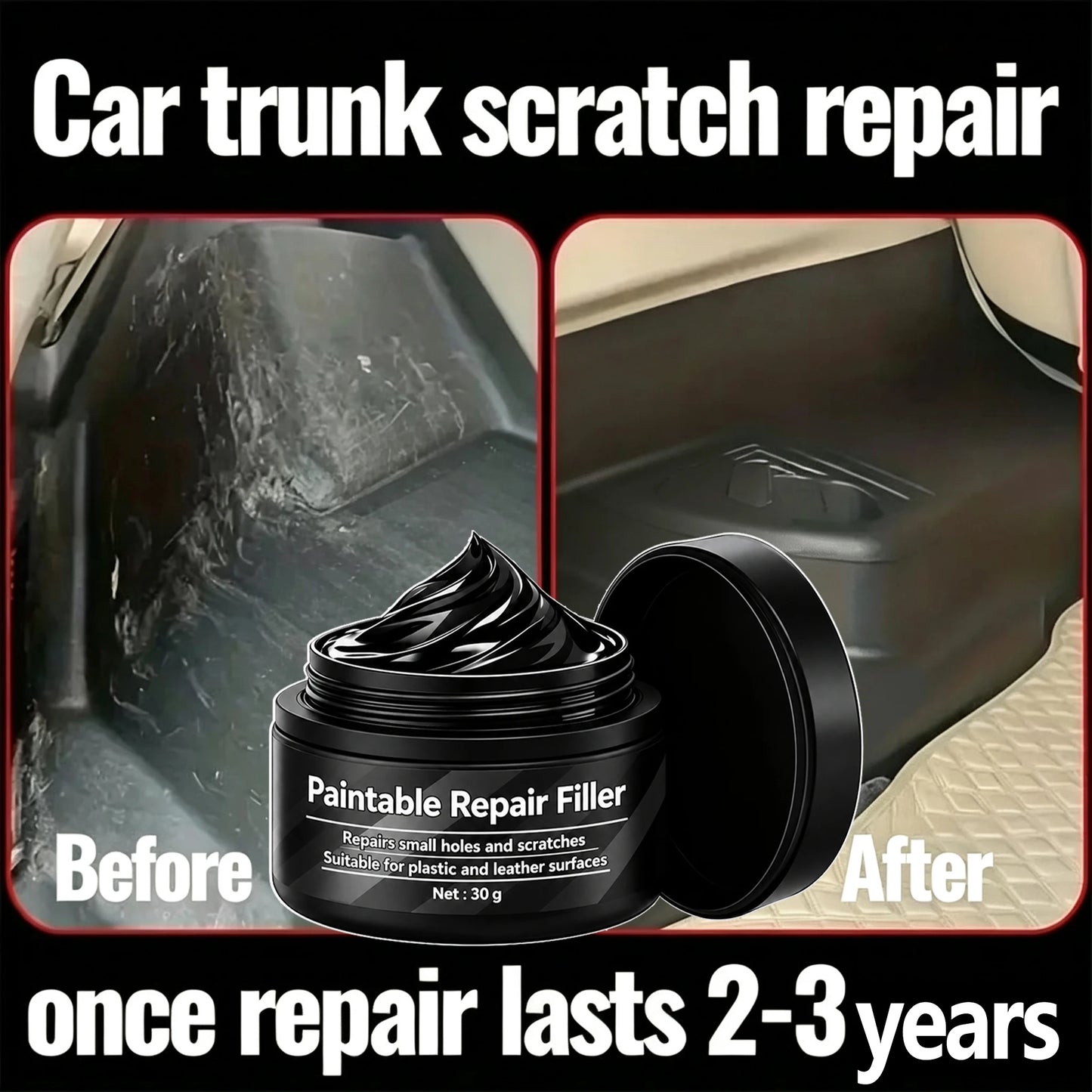 Car Interior Scratch Removal Wax And Care Wax for Plastics And Leather Seats Auto Dashboard Restorer Polish
