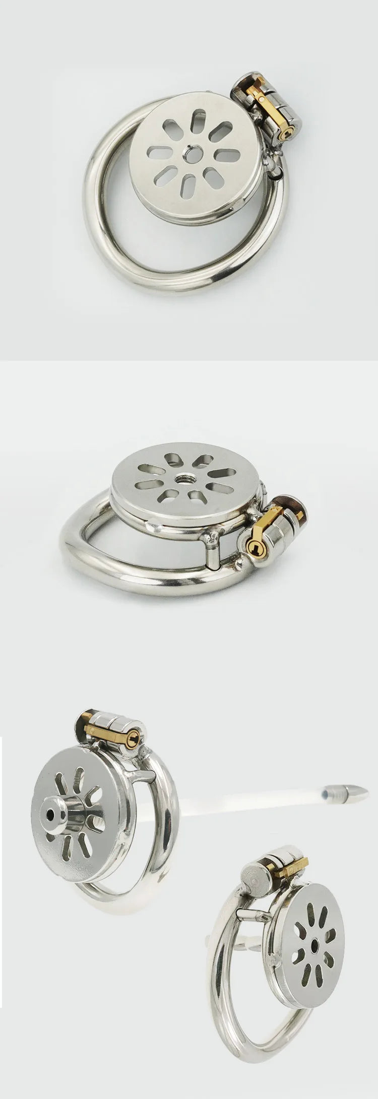 Stainless Steel Male Chastity Device Flat Plate Metal Chastity Lock for Adult Men SM Products Erotic Urethral Lock Sex