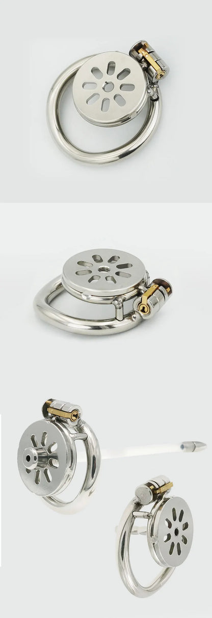 Stainless Steel Male Chastity Device Flat Plate Metal Chastity Lock for Adult Men SM Products Erotic Urethral Lock Sex