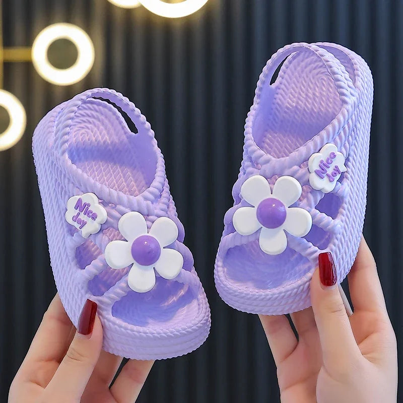 New Children's Slippers Summer Girls and Boys Bathroom Home Anti Slip Beach Shoes Soft Soled Baby Sandals