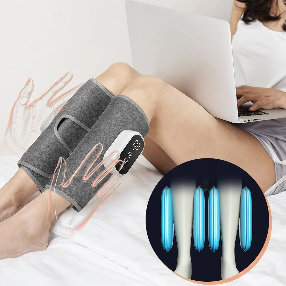 Eletric 360° Air Pressure Calf Massager Wireless Leg Massage 3 Mode Airbag Compresstion Relax Foot Calf Muscle Blood Circulation