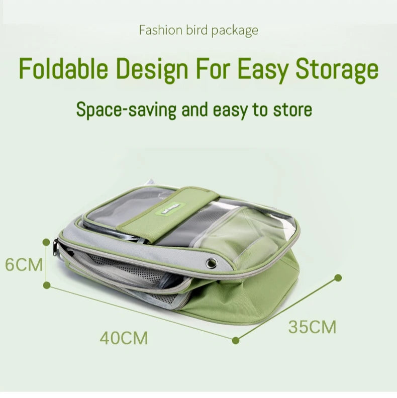 Breathable Portable Cat Carrier Transparent Large-Capacity Waterproof and Wear-Resistant Travel Backpack for Pets Foldable
