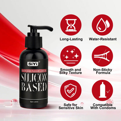 120ml/300ml Silicone Based Lubricant for Sex Toy, Long-Lasting Stringy Anal Lube Suitable for Bathroom and Underwater Use