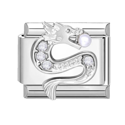Zircon Star Heart Bow Moon Cherry Moon Italian Charm Links Fit 9mm Stainless Steel Bracelet Women Jewelry DIY Making Gifts
