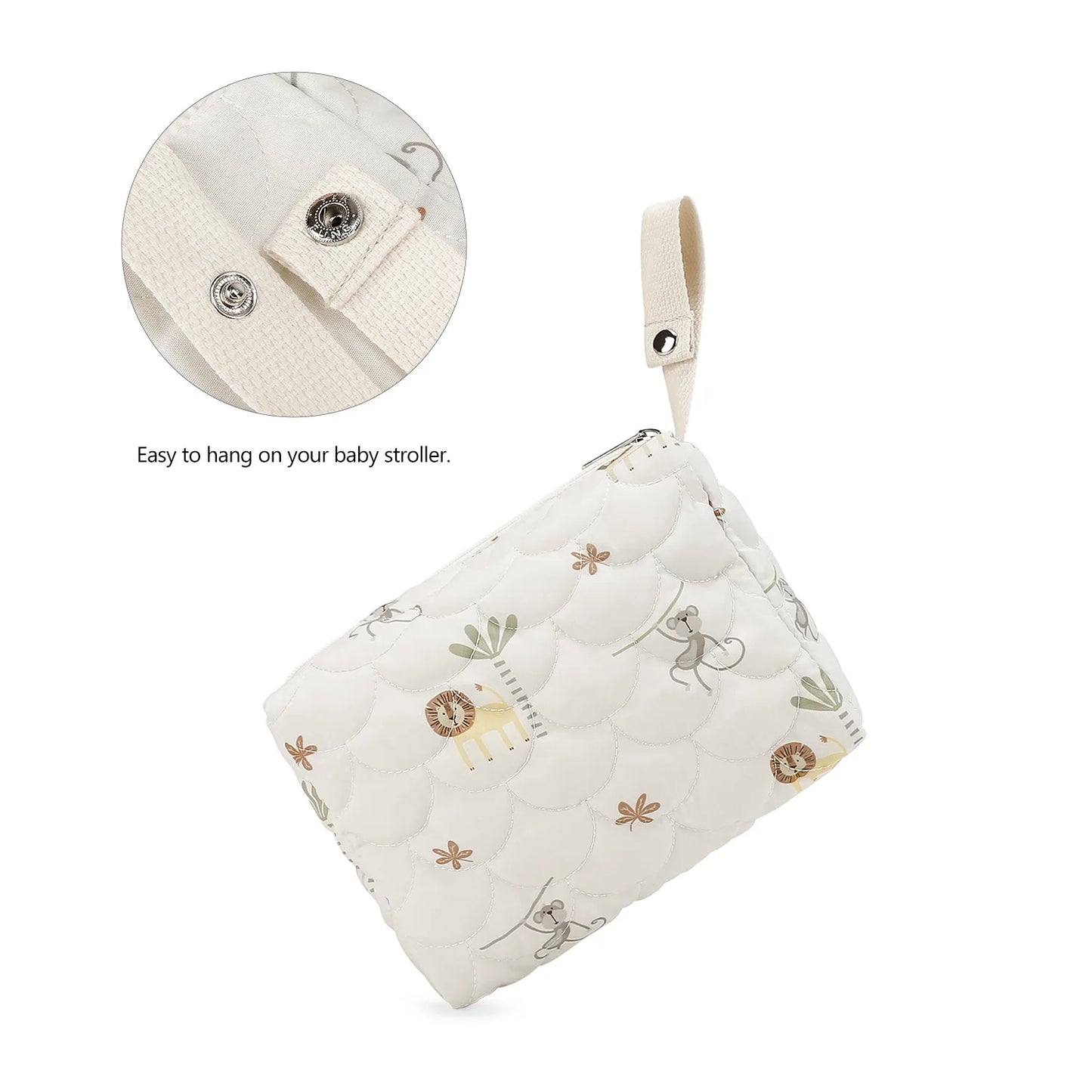 Baby Diaper Bag Waterproof Nappy Bag Reusable Wet/Dry Storage Handbag For Stroller Travel Mommy Pouch Rainbow Printed
