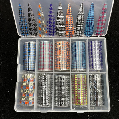 New Flower Nail Foils for Transfer Paper Stickers Floral Adhesive Fruit Nails Wraps Fish DIY Water Marble Nail Art Decorations