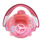 PVC Infant Pool Float with Canopy and Anti-Tip Seat Upgraded Inflatable Baby Pool Float Leak-proof for Toddler Aged 6-36 Months