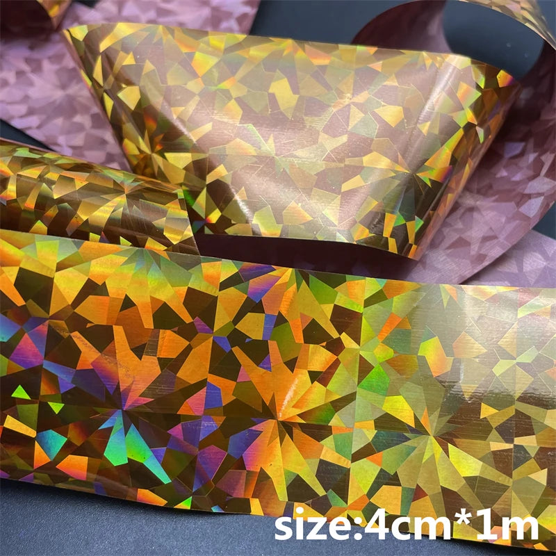 50/100cm Fish Scale Chameleon Nails Metal Nail Art Foil Fish Lure Transfer Decals Wraps Stickers Laser Manicure Decorations