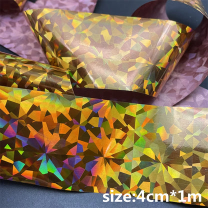 50/100cm Fish Scale Chameleon Nails Metal Nail Art Foil Fish Lure Transfer Decals Wraps Stickers Laser Manicure Decorations
