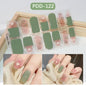 1PC Gel Nail Sticker Patch Slider Flower Gradient Color Back Glue Full Cover Waterproof Gel Nail Sticker UV Lamp Curing Manicur