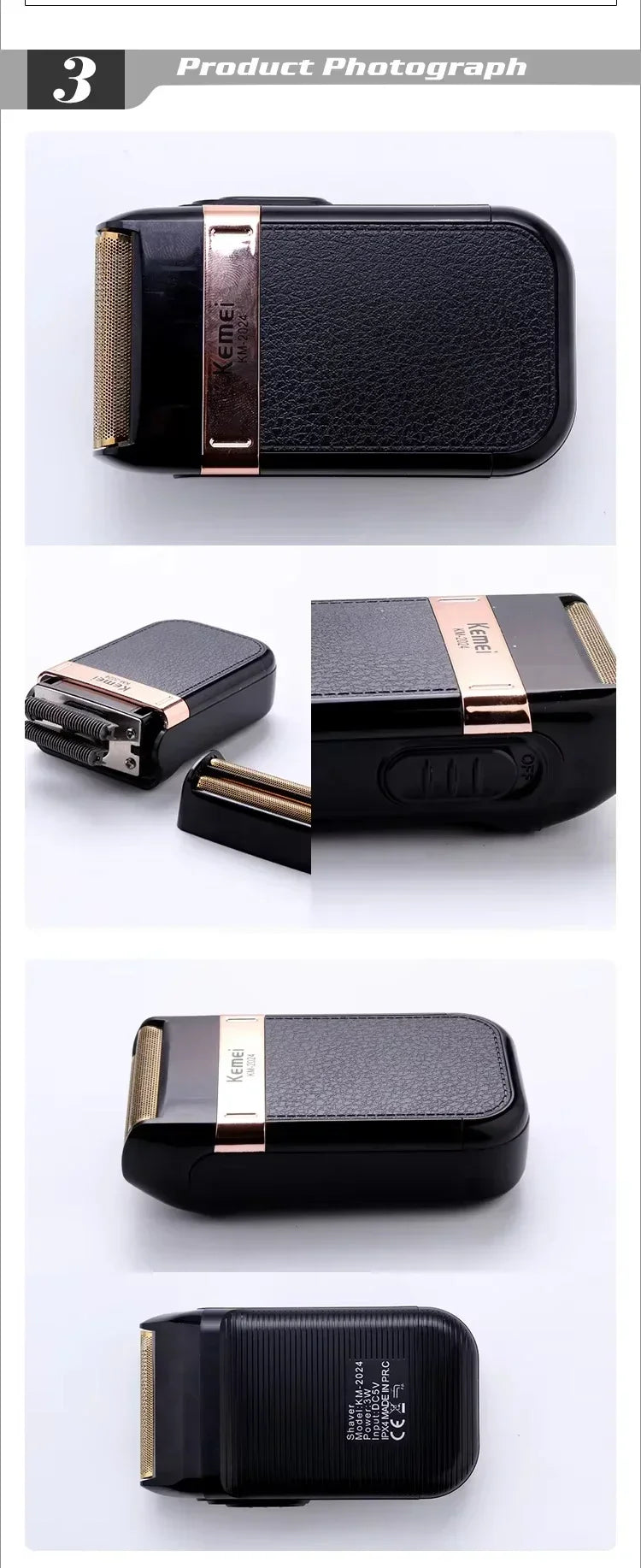 Kemei KM-2628 KM-678 KM-2024 USB Rechargeable Hair Clipper Professional Cordless Men Hair Trimmer Men's Hair Cutting Machine