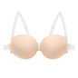 Multiway Backless Bra Push Up - Invisible Bralette with Removable Transparent Straps for Bridal, Evening Wear, Sexy Lingerie