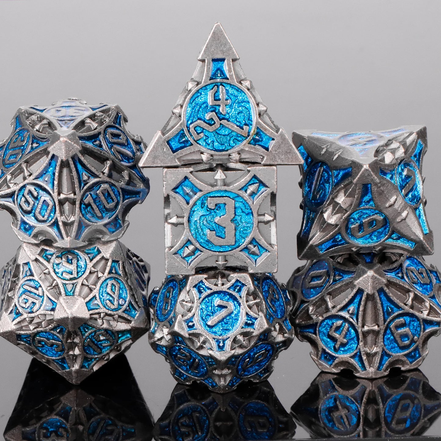 7pcs DND Metal Dice Set MTR Polyhedral Dice for Dungeons And Dragons Role Playing Games D&D Dice Set Dnd Gifts