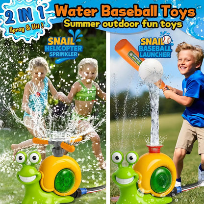 Water Spray Outdoor Toy Snail Sprinkler Backyard Garden Water Toys Summer Yard Cartoon Splash Sprinkler Baby Bath Toy for Kids