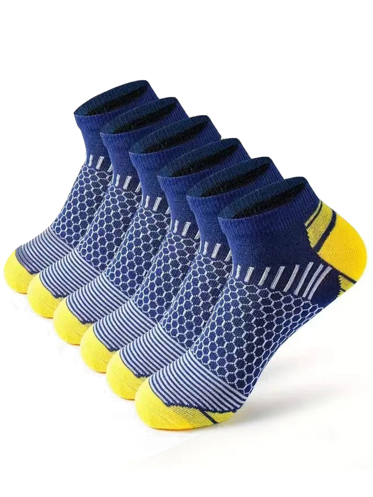 12Pairs High Qualit Athletic Socks Men's Ankle Socks Running Cyclling Waist Honeycomb Design And Firm Sports Leisure Socks Gifts