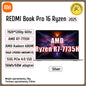 Xiaomi Laptop REDMI Book 14 /REDMI Book 16 R5-7535H/R7-7735H 16G 512G SSD Thin Notebook Game Office Design Laptop
