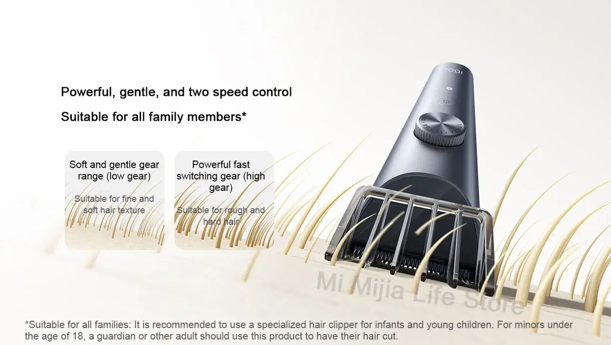 Mijia Hair Clipper 2 Household Wireless Trimmer Cutting Barber IPX7 Titanium Alloy Blade Men Sideburns Electric Shaver