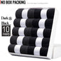 HSS 5/10 Pairs Men's Cotton Blend Socks Black Business Men Socks Soft Breathable Summer Winter for Male Socks Plus Size (6.5-14)
