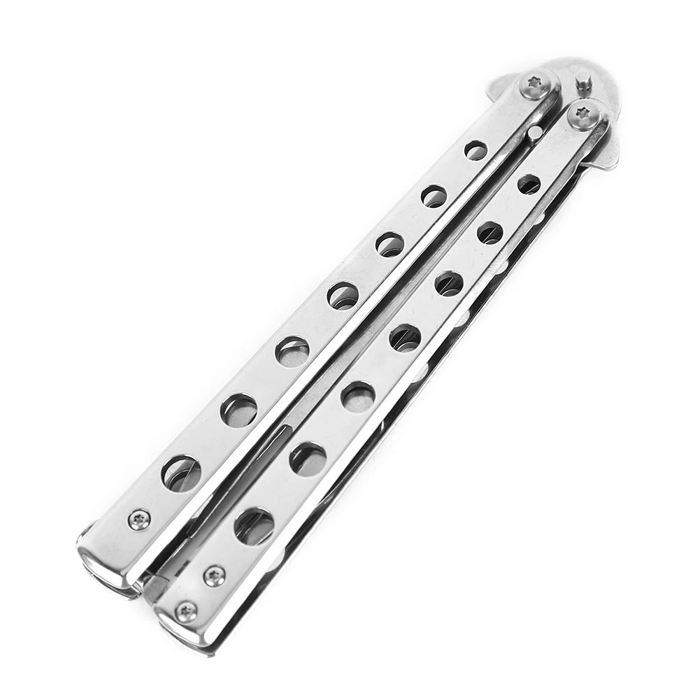 Butterfly Knife Folding Spoon Fork Balisong Training Spoon Fork Butterfly Knife Trainer Outdoor Camping Tableware Kitchen Tool
