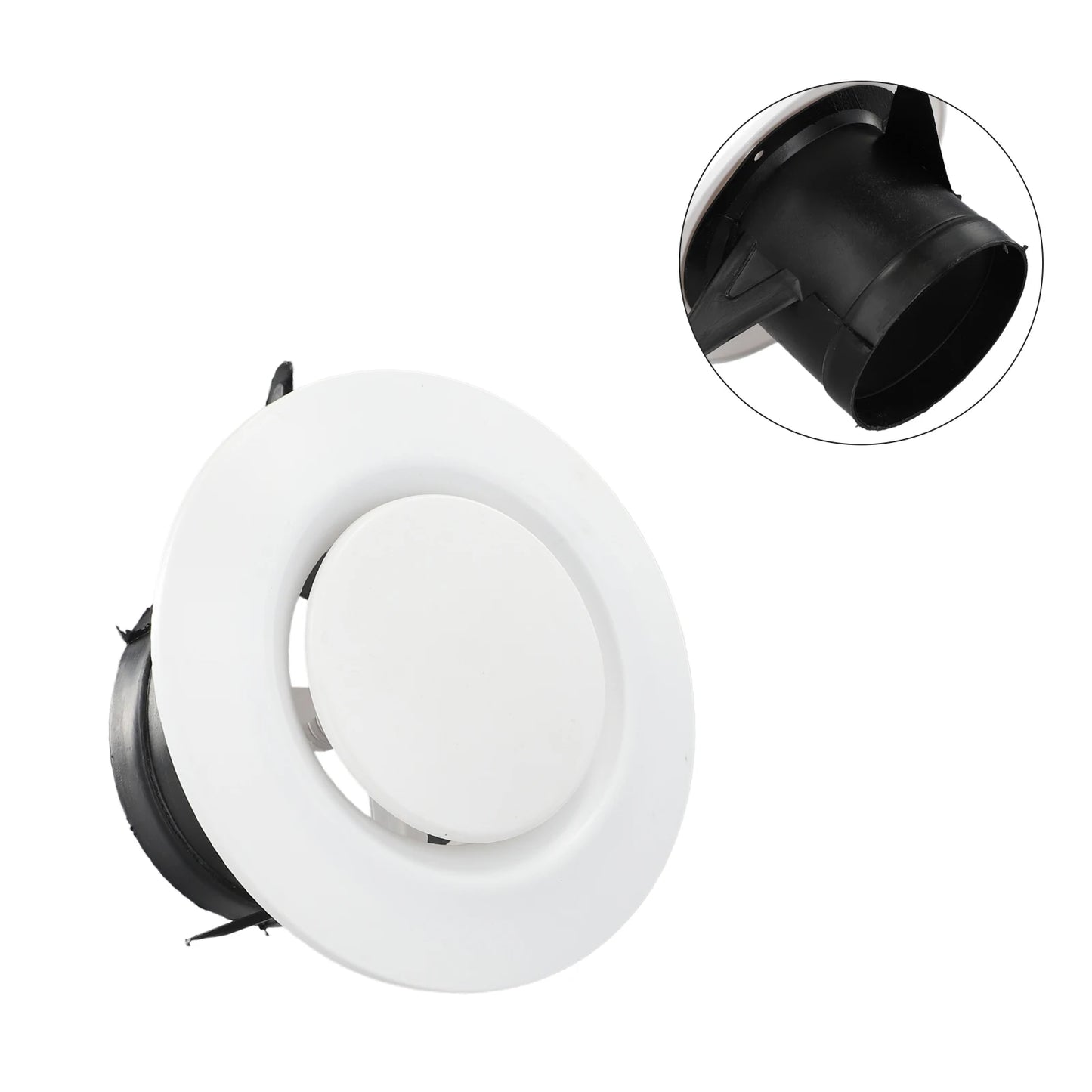 1X 75-200mm Round Air Vent Louver Grille Cover Outlet Adjustable Exhaust Vent Ducting Ventilation Grilles Ceiling Air Vent Cover