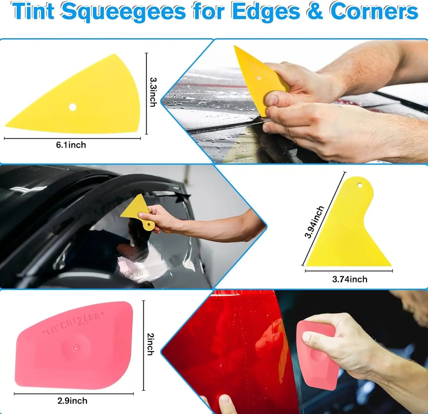 18/45/65pcs Window Tint Kit for Cars Vehicle Glass Protective Film Wrapping Set Vinyl Wrap Tools Window Tint Tools Car Film Kit
