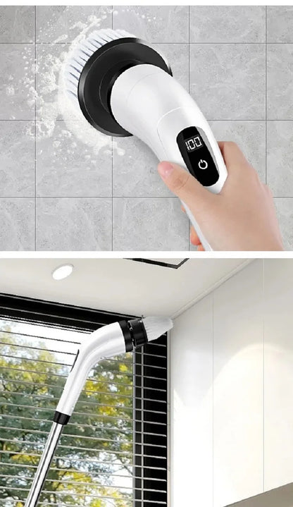 Electric Cleaning Brush Electric Spin Scrubber 7 in 1 Cleaning Tool For Kitchen/Bathroom/Living Room Household Hair Brushes