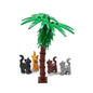 MOC Small Particle Building Blocks Zoo Scene Series Models of Animals Cats Plants and Palm Trees Along with Accessories and Toys