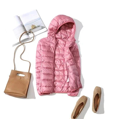 Ultra Light Down Jacket 2025 New Parkas basic Winter jackets Female Women velvet hooded Coats autumn Down Jacket Womens Outwear
