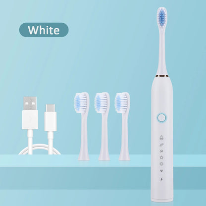 Electric Toothbrush For Teeth Brushes 6 Modes Dental Tooth Whitening Cleaner IP67 Waterproof Type-C Rechargeable Oral Care
