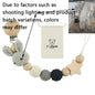 Cartoon Bunny Pacifier Chain Clip Wood Crochet Bear Teething Chain Baby Teether Soother Holder Newborn Chew Toys Pacifier Clips