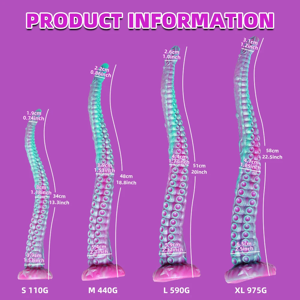 Long Anal Butt Plug Sex Toys Monster Dildo Octopus Tentacle Huge Silicone Dick Sex Adult Soft Dildo Female Masturbator