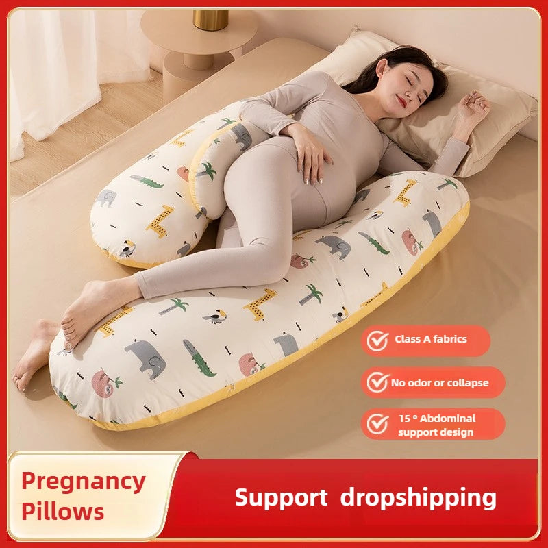 H-shaped Pregnancy Pillows with Detachable Pillowcases Pillows for Pregnant Women Maternity Sleeping Body Holder Support Pillow