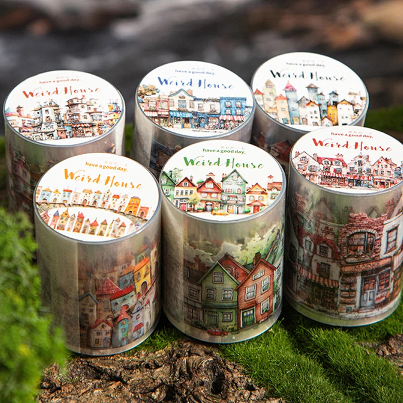 Mr.Paper kawaii Wacky House Series House Landscaping Tape DIY handbook decorative tape stickers student supplies washi tape set
