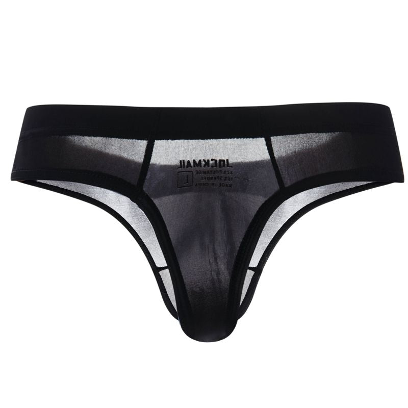 Sexy Gay Men Underwear Panochas Jockstrap Cueca Gay Tangas Sissy Mens Bikini Brief Ice Silk Transparent As Underwear or Swimwear