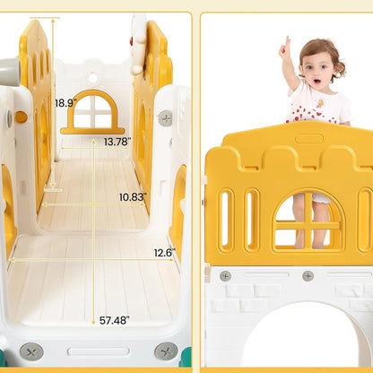 Children's Slide Outdoor Indoor Domestic Baby Sports 8 in 1 Slide Playset Family Multifunction Amusement Park Toys