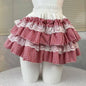 Lolita Style Princess Vintage Cake Skirt  Sweet Kawaii Women Cute Lace Ruffles Party Mini Skirts Harajuku Y2k Faldas Mujer