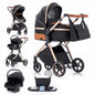 Luxury Baby Stroller 3 in1 Portable Baby Carriage Folding Prams High Landscape Car for Newborn Baby Adjustable Handle travel