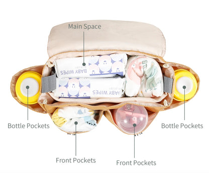 Baby Stroller Bag Pram Organizer Stroller Accessories Stroller Cup Holder Cover Trolley Organizer Pouch Travel Accessories