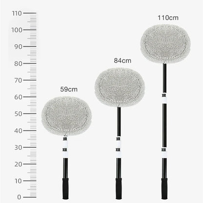 LEIBOO Car Wash Mop Cleaning Brush Telescoping Long Handle Cleaning Mop Retractable Bent Bar Car Wash Brush Auto Accessories Car Cleaning Tools