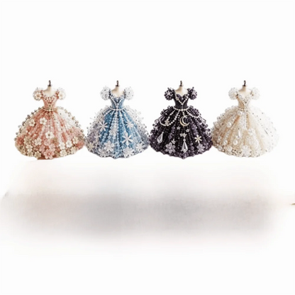 3D Design Beaded Dress Kit Cute Design Tiny Beads Bead Craft Kit Creative Craft Dress Shape Bead Weaving Kit Gift Giving