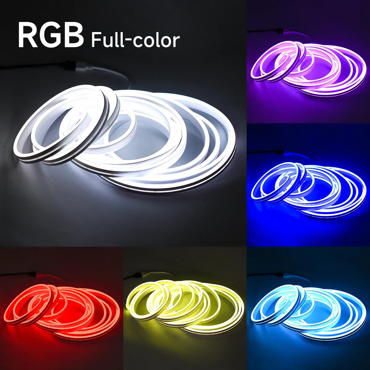 RGB 5M Car Rear Trunk Brighten LED Strip Multifunctional for Waterproof Flexible Light APP Control Connector Plug & Play 12V