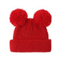 0-12M Solid Knitted Cute Pom Pom Cap Newborn Boys Girls Turban Hats Hospital Bonnets Infant Autumn Winter Headwraps Kid Headwear