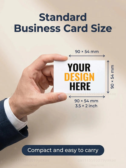 Custom Logo Business Cards 300gsm Matte Water-Resistant Paper Double-Sided Printing Text QR Code Photo 90x54mm 50-1000Pcs Set
