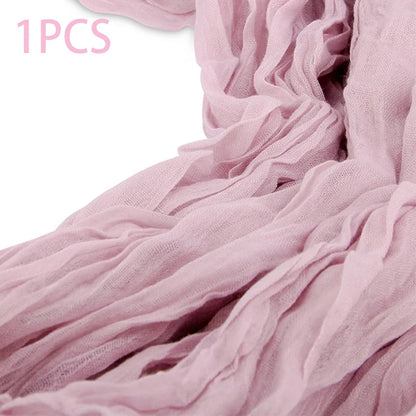 14 Colour Boho Gauze Sheer Cheese Cloth Gauze Table Runner Rustic Cloth Table Runner for Wedding Baby Birthday Party Decorations