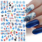 1PCS New Christmas Decorations 2023 New Year Nail Stickers Press on Nails Laser Snowflake Christmas Tree 3D Nail Decal