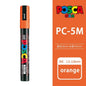 1pcs Japan UNI POSCA Markers PC-1M/3M/5M Acrylic Graffiti Pen Waterproof DIY Stackable Color Art Painting School Supplies